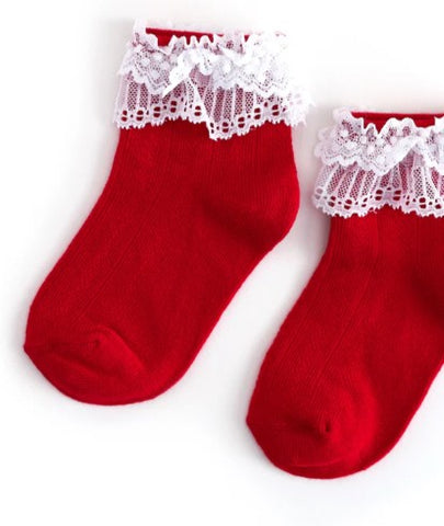 LSC Red Lace Socks